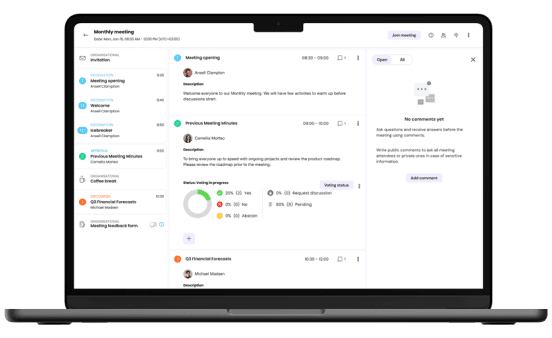 Executive Meeting Preparation Mockup